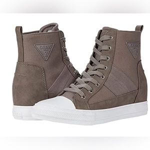 GUESS Laylah Grey high top platform sneakers
